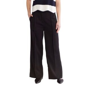 Adrianna Papell Black With White Stitched Side Wide Leg Pants Size 20